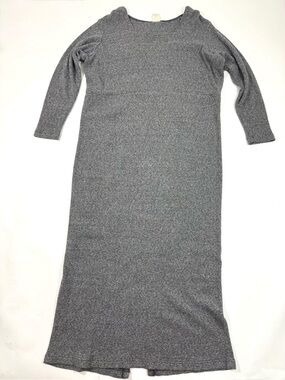 Fitigues Waffle Texture Maxi Dress Grey